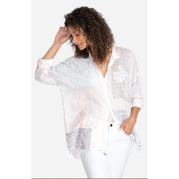 NWT Johnny Was Bandana Blouse SIze L - Picture 2 of 14